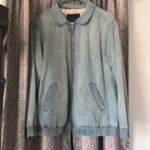 American Eagle Dad bomber jean jacket
